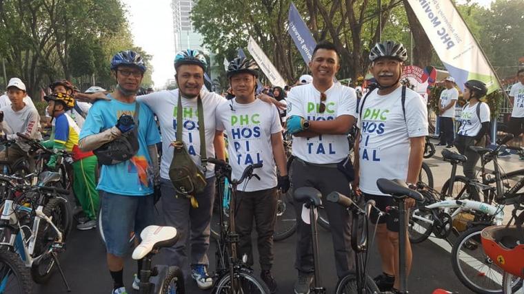 HUT PHC Gelar Sepeda Gembira, STIAMAK Siap Kerjasama